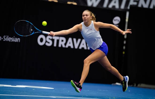 October 17, 2020, Ostrava, CZECH REPUBLIC: Amanda Anisimova of the United States during practice at the 2020 J&T Banka Ostrava Open WTA, Tennis Damen Premier tennis tournament Ostrava CZECH REPUBLIC - ZUMAa181 20201017_zaa_a181_329 Copyright: xRobxPrangex