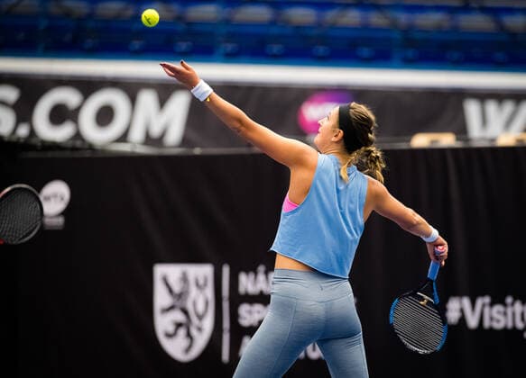 October 17, 2020, Ostrava, CZECH REPUBLIC: Victoria Azarenka of Belarus during practice at the 2020 J&T Banka Ostrava Open WTA, Tennis Damen Premier tennis tournament Ostrava CZECH REPUBLIC - ZUMAa181 20201017_zaa_a181_350 Copyright: xRobxPrangex