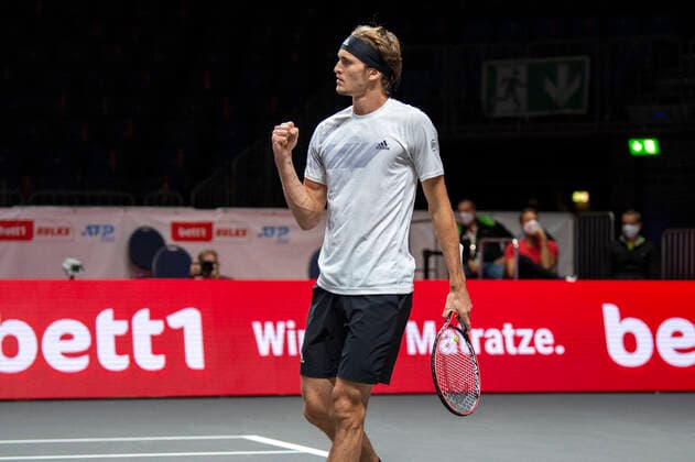 In Alexander ZVEREV GER , Alexander ZVEREV GER vs Felix AUGER ALIASSIME CAN , TENNIS, bett1hulks Indoor, FINALE, 18 10 2020, GER, TENNIS, ATP TOUR, bett1hulks Indoor, FINALE, Alexander ZVEREV GER vs Felix AUGER ALIASSIME CAN , 18 10 2020 COLOGNE Copyright: xEibnerxPressefotox xBenjaminxSOELZERx EP_BSO