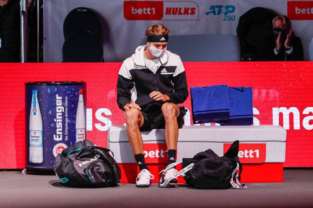 ZVEREV, Alexander GER ATP Ranking No 7, placed at No 1 remain empty at the bett1HULKS Indoors ATP 250 on 18 10 2020 in Cologne LANXESS arena , Germany