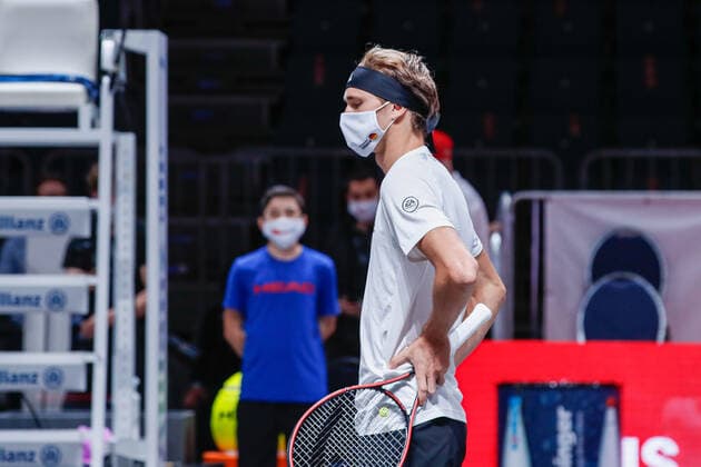 ZVEREV, Alexander GER ATP Ranking No 7, placed at No 1 remain empty at the bett1HULKS Indoors ATP 250 on 18 10 2020 in Cologne LANXESS arena , Germany