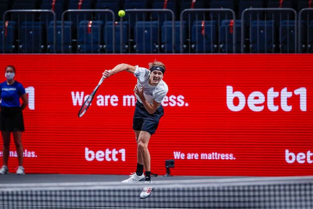 ZVEREV, Alexander GER ATP Ranking No 7, placed at No 1 remain empty at the bett1HULKS Indoors ATP 250 on 18 10 2020 in Cologne LANXESS arena , Germany