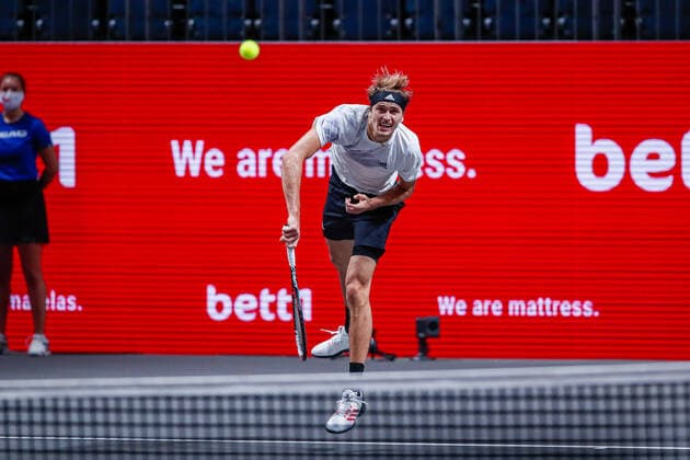 ZVEREV, Alexander GER ATP Ranking No 7, placed at No 1 remain empty at the bett1HULKS Indoors ATP 250 on 18 10 2020 in Cologne LANXESS arena , Germany