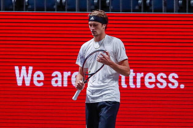 ZVEREV, Alexander GER ATP Ranking No 7, placed at No 1 remain empty at the bett1HULKS Indoors ATP 250 on 18 10 2020 in Cologne LANXESS arena , Germany