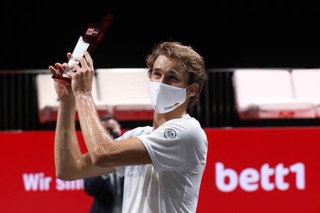 ATP 250 Final Cologne Germany 18 10 2020 Award ceremony winner Alexander Zverev