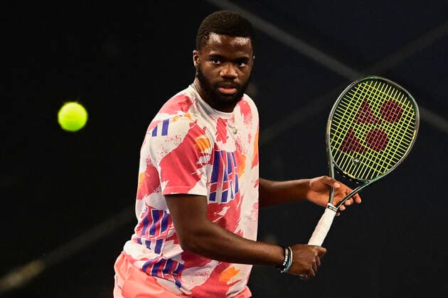 US Frances Tiafoe pictured in action during a training session ahead of the European Open Tennis ATP, Tennis Herren tournment, in Antwerp, Sunday 18 October 2020. LAURIExDIEFFEMBACQ  x2566448x