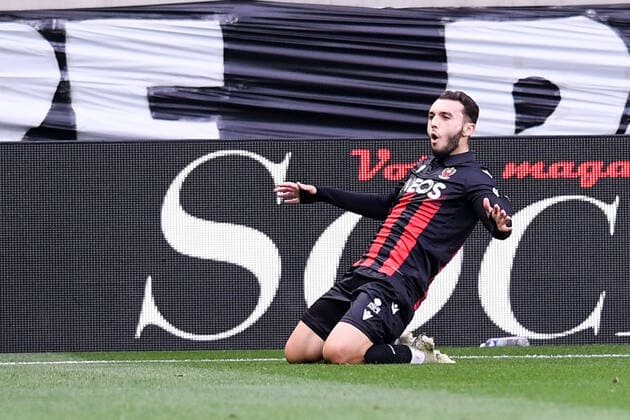 JOIE - 11 AMINE GOUIRI (NICE) FOOTBALL : Saint Etienne vs Nice - Ligue 1 Uber Eats - 18 10 2020 FEP Panoramic 
