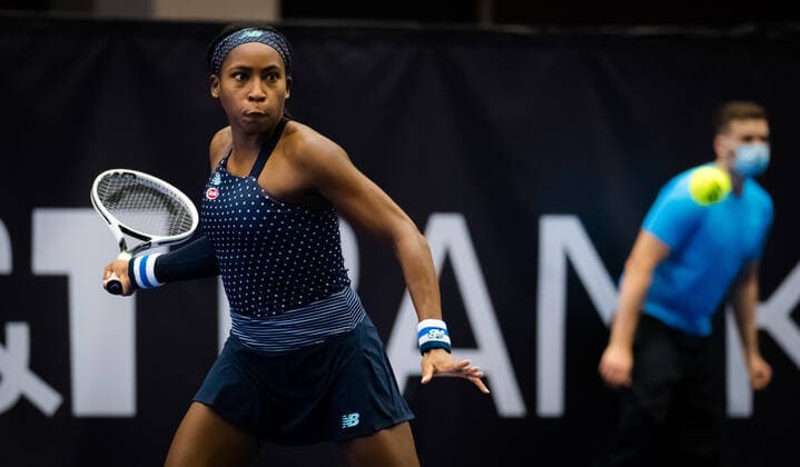 October 18, 2020, Ostrava, CZECH REPUBLIC: Cori Gauff of the United States in action during the second qualifications round at the 2020 J&T Banka Ostrava Open WTA, Tennis Damen Premier tennis tournament against Irina-Camelia Begu of Romania Ostrava CZECH REPUBLIC - ZUMAa181 20201018_zaa_a181_127 Copyright: xRobxPrangex