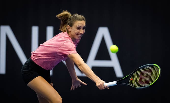 October 18, 2020, Ostrava, CZECH REPUBLIC: Petra Martic of Croatia during practice at the 2020 J&T Banka Ostrava Open WTA, Tennis Damen Premier tennis tournament Ostrava CZECH REPUBLIC - ZUMAa181 20201018_zaa_a181_149 Copyright: xRobxPrangex