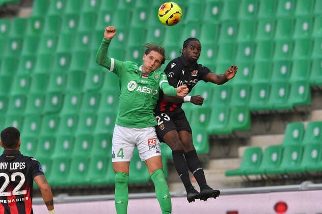 (saint etienne) vs (nice) FOOTBALL : AS Saint Etienne vs OGC Nice - Ligue 1 Uber Eats - 18 10 2020 FredericChambert Panoramic 