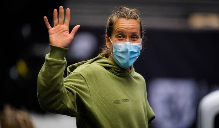 October 18, 2020, Ostrava, CZECH REPUBLIC: Barbora Strycova of the Czech Republic during practice at the 2020 J&T Banka Ostrava Open WTA, Tennis Damen Premier tennis tournament Ostrava CZECH REPUBLIC - ZUMAa181 20201018_zaa_a181_184 Copyright: xRobxPrangex