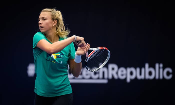 October 18, 2020, Ostrava, CZECH REPUBLIC: Anett Kontaveit of Estonia during practice at the 2020 J&T Banka Ostrava Open WTA, Tennis Damen Premier tennis tournament Ostrava CZECH REPUBLIC - ZUMAa181 20201018_zaa_a181_199 Copyright: xRobxPrangex