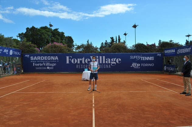 Photo Alessandro Tocco LaPresse October 18, 2020 Santa Margherita di Pula, Cagliari (Italy) Tennis Tennis, Forte Village Sardegna Open In the pic:Marco Cecchinato  Copyright: xToccoxAlessandro LaPressex