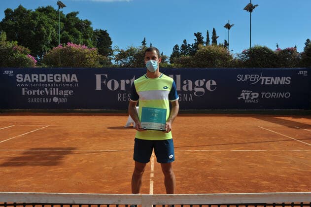 Photo Alessandro Tocco LaPresse October 18, 2020 Santa Margherita di Pula, Cagliari (Italy) Tennis Tennis, Forte Village Sardegna Open In the pic:Laslo Djere  Copyright: xToccoxAlessandro LaPressex