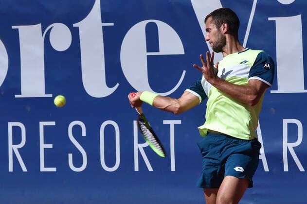 Photo Alessandro Tocco LaPresse October 18, 2020 Santa Margherita di Pula, Cagliari (Italy) Tennis Tennis, Forte Village Sardegna Open In the pic:Laslo Djere  Copyright: xToccoxAlessandro LaPressex