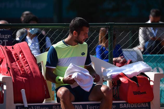 Photo Alessandro Tocco LaPresse October 18, 2020 Santa Margherita di Pula, Cagliari (Italy) Tennis Tennis, Forte Village Sardegna Open In the pic:Laslo Djere  Copyright: xToccoxAlessandro LaPressex