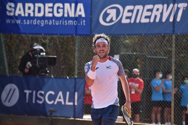 Photo Alessandro Tocco LaPresse October 18, 2020 Santa Margherita di Pula, Cagliari (Italy) Tennis Tennis, Forte Village Sardegna Open In the pic:Marco Cecchinato  Copyright: xToccoxAlessandro LaPressex