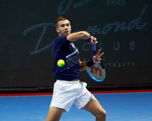 Russian Federation. Saint-Petersburg. SIBUR Arena. International tennis tournament ATP, Tennis Herren St. Petersburg Open By 2020. The final. ATP500. Tennis. Match on October 18, 2020. Match Andrey Rublev - Borna Chorich. Tennis Player Borna Chorich. MaksimxKonstantinov