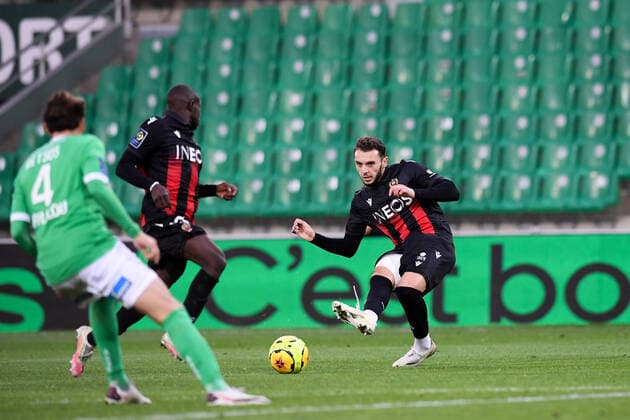 11 AMINE GOUIRI (NICE) FOOTBALL : Saint Etienne vs Nice - Ligue 1 Uber Eats - 18 10 2020 FEP Panoramic 