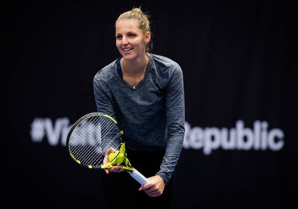 October 18, 2020, Ostrava, CZECH REPUBLIC: Kristyna Pliskova of the Czech Republic during practice at the 2020 J&T Banka Ostrava Open WTA, Tennis Damen Premier tennis tournament Ostrava CZECH REPUBLIC - ZUMAa181 20201018_zaa_a181_301 Copyright: xRobxPrangex