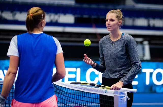 October 18, 2020, Ostrava, CZECH REPUBLIC: Kristyna Pliskova of the Czech Republic during practice at the 2020 J&T Banka Ostrava Open WTA, Tennis Damen Premier tennis tournament Ostrava CZECH REPUBLIC - ZUMAa181 20201018_zaa_a181_310 Copyright: xRobxPrangex