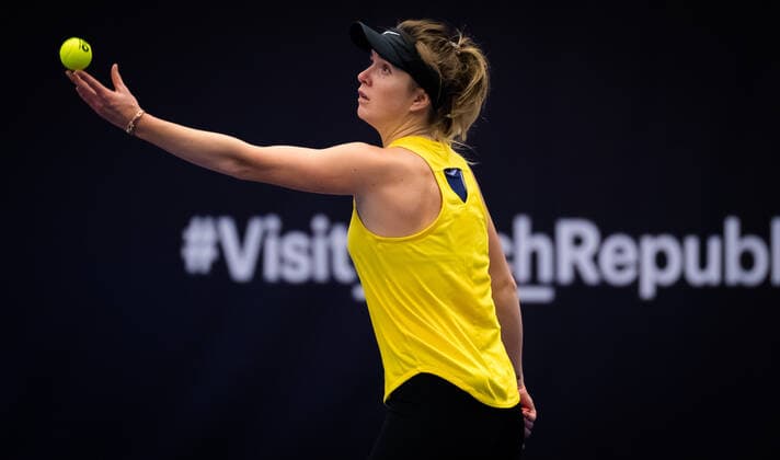 October 18, 2020, Ostrava, CZECH REPUBLIC: Elina Svitolina of the Ukraine during practice at the 2020 J&T Banka Ostrava Open WTA, Tennis Damen Premier tennis tournament Ostrava CZECH REPUBLIC - ZUMAa181 20201018_zaa_a181_349 Copyright: xRobxPrangex