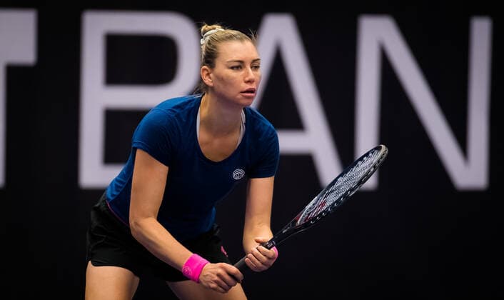 October 18, 2020, Ostrava, CZECH REPUBLIC: Vera Zvonareva of Russia during practice at the 2020 J&T Banka Ostrava Open WTA, Tennis Damen Premier tennis tournament Ostrava CZECH REPUBLIC - ZUMAa181 20201018_zaa_a181_352 Copyright: xRobxPrangex
