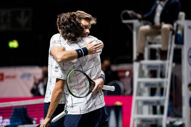 bett1HULKS Indoors ATP 250 Cologne, 18 10 2020 Nicolas MAHUT FRA and Pierre Hugues HERBERT FRA win the double bett1HULKS Indoors ATP 250 on 18 10 2020 in Cologne LANXESSarena , Germany Copyright: xBEAUTIFULxSPORTS Wunderlx