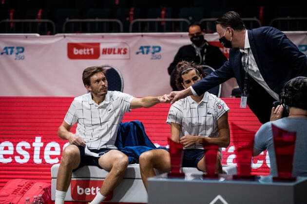 bett1HULKS Indoors ATP 250 Cologne, 18 10 2020 Nicolas MAHUT FRA and Pierre Hugues HERBERT FRA win the double bett1HULKS Indoors ATP 250 on 18 10 2020 in Cologne LANXESSarena , Germany Copyright: xBEAUTIFULxSPORTS Wunderlx