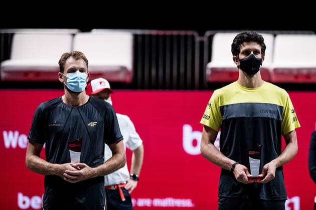 bett1HULKS Indoors ATP 250 Cologne, 18 10 2020 Second place winners Lukasz KUBOT POL and Marcelo MELO BRA bett1HULKS Indoors ATP 250 on 18 10 2020 in Cologne LANXESSarena , Germany Copyright: xBEAUTIFULxSPORTS Wunderlx