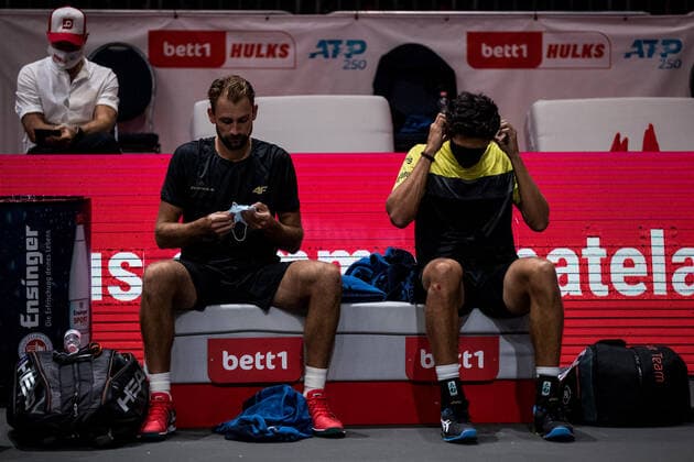 bett1HULKS Indoors ATP 250 Cologne, 18 10 2020 Lukasz KUBOT POL and Marcelo MELO BRA bett1HULKS Indoors ATP 250 on 18 10 2020 in Cologne LANXESSarena , Germany Copyright: xBEAUTIFULxSPORTS Wunderlx