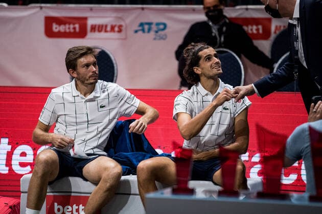 bett1HULKS Indoors ATP 250 Cologne, 18 10 2020 Nicolas MAHUT FRA and Pierre Hugues HERBERT FRA win the double bett1HULKS Indoors ATP 250 on 18 10 2020 in Cologne LANXESSarena , Germany Copyright: xBEAUTIFULxSPORTS Wunderlx