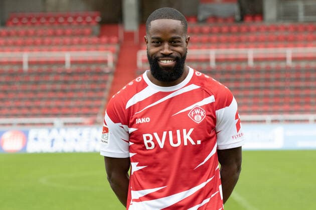 Ridge Munsy, FC Würzburger Kickers, 2 Bundesliga, portrait date 2020 2021, Copyright: FWK HMBxMedia xHeikoxBecker