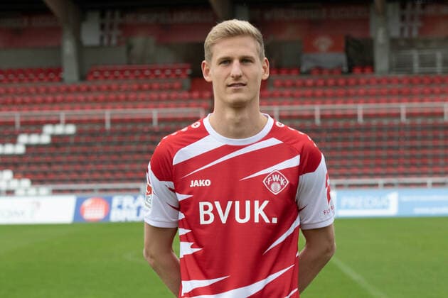 Niklas Hoffmann, FC Würzburger Kickers, 2 Bundesliga, portrait date 2020 2021, Copyright: FWK HMBxMedia xHeikoxBecker