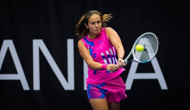 October 20, 2020, Ostrava, CZECH REPUBLIC: Daria Kasatkina of Russia in action during the second round at the 2020 J&T Banka Ostrava Open WTA, Tennis Damen Premier tennis tournament against Elena Rybakina of Russia Ostrava CZECH REPUBLIC - ZUMAa181 20201020_zaa_a181_032 Copyright: xRobxPrangex