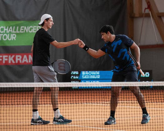 Sergio Galdos PER Marc Andrea Huesler SUI , Men Double Tennis Wolffkran Open ATP Challenger TC Ismaning Ismaning Bavaria Germany 20 October 2020 Â Copyright: xJuergenxHasenkopfx