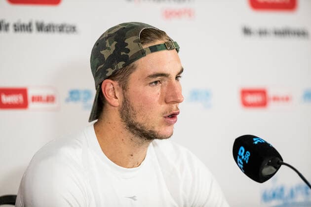 bett1HULKS Championship ATP 250 Cologne, 21 10 2020 Jan Lennard STRUFF GER at the press conference bett1HULKS Championship ATP 250 on 21 10 2020 in Cologne LANXESSarena , Germany Copyright: xBEAUTIFULxSPORTS Wunderlx