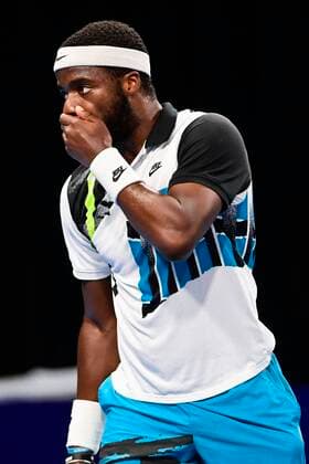 ATTENTION EDITORS - HAND OUT - EDITORIAL USE ONLY - NO SALES - NO MARKETING - US Frances Tiafoe looks dejected during the game between US Tiafoe and Britain s Evans, in the second round of the men s singles competition at the European Open Tennis ATP, Tennis Herren tournament, in Antwerp, Wednesday 21 October 2020. TENNIS : Open d Anvers - 21 10 2020 PhotoNews Panoramic 