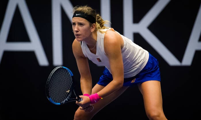 October 21, 2020, Ostrava, CZECH REPUBLIC: Victoria Azarenka of Belarus in action during the first round at the 2020 J&T Banka Ostrava Open WTA, Tennis Damen Premier tennis tournament against Barbora Krejcikova of the Czech Republic Ostrava CZECH REPUBLIC - ZUMAa181 20201021_zaa_a181_076 Copyright: xRobxPrangex