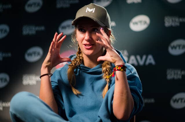 October 21, 2020, Ostrava, CZECH REPUBLIC: Victoria Azarenka of Belarus talks to the media after winning her second round match at the 2020 J&T Banka Ostrava Open WTA, Tennis Damen Premier tennis tournament Ostrava CZECH REPUBLIC - ZUMAa181 20201021_zaa_a181_232 Copyright: xRobxPrangex