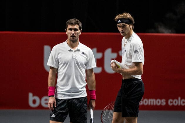 bett1HULKS Championship ATP 250 Cologne, 22 10 2020 Mischa ZVEREV GER in doubles with Alexander ZVEREV GER bett1HULKS Championship ATP 250 on 22 10 2020 in Cologne LANXESSarena , Germany Copyright: xBEAUTIFULxSPORTS Wunderlx