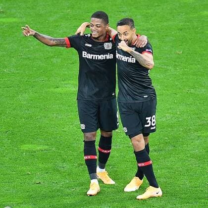 Leverkusen, Bayarena, 22 10 20, Europa League Bayer 04 Leverkusen OGC Nice Karim Bellarabi Leverkusen cheers after his goal in the 4 1 Europa League Bayer 04 Leverkusen OGC Nice Leverkusen Copyright: xEibner-Pressefotox EP_eer