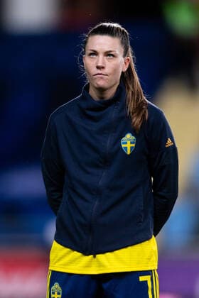 201022 Pauline Hammarlund of Sweden at lineup ahead of the UEFA Women s Euro Qualifier football match between Sweden and Latvia on October 22, 2020 in Gothenburg Photo Carl Sandin BILDBYRAN kod CS CS0070 fotboll football soccer fotball em kval kval uefa women s euro qualifier qualifier qualifying round qualification sweden sweden latvia latvia dam bbeng,  Copyright: CARLxSANDIN BB201022CS101
