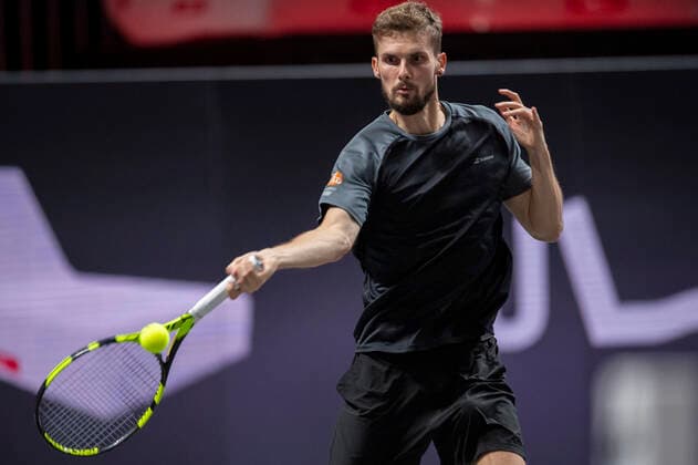 In the Oscar OTTE GER , Oscar OTTE GER vs Diego SCHWARTZMAN ARG , TENNIS, bett1HULKS Championship, 22 10 2020, GER, TENNIS, ATP TOUR, bett1HULKS Championship,Oscar OTTE GER vs Diego SCHWARTZMAN ARG , 22 10 2020 KOELN Copyright: xEibnerxPressefotox xBenjaminxSOELZERx EP_BSO