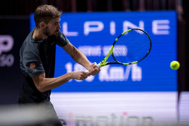 In the Oscar OTTE GER , Oscar OTTE GER vs Diego SCHWARTZMAN ARG , TENNIS, bett1HULKS Championship, 22 10 2020, GER, TENNIS, ATP TOUR, bett1HULKS Championship,Oscar OTTE GER vs Diego SCHWARTZMAN ARG , 22 10 2020 KOELN Copyright: xEibnerxPressefotox xBenjaminxSOELZERx EP_BSO