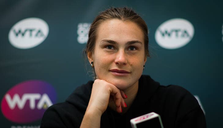 October 22, 2020, Ostrava, CZECH REPUBLIC: Aryna Sabalenka of Belarus talks to the media after reaching the quarter-final at at the 2020 J&T Banka Ostrava Open WTA, Tennis Damen Premier tennis tournament Ostrava CZECH REPUBLIC - ZUMAa181 20201022_zaa_a181_239 Copyright: xRobxPrangex