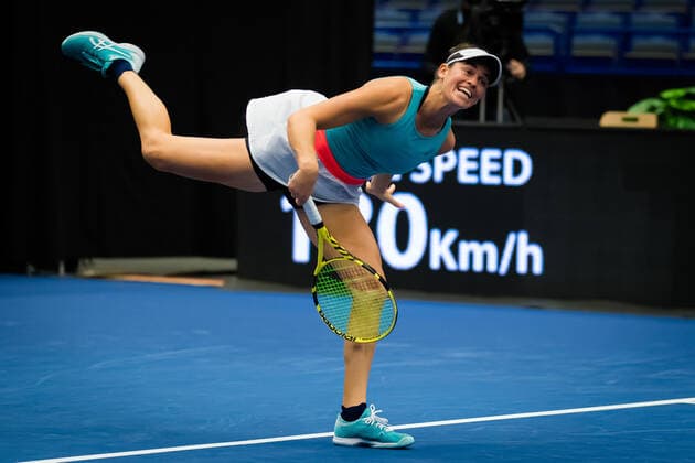 October 22, 2020, Ostrava, CZECH REPUBLIC: Jennifer Brady of the United States in action during the second round at the 2020 J&T Banka Ostrava Open WTA, Tennis Damen Premier tennis tournament against Daria Kasatkina of Russia Ostrava CZECH REPUBLIC - ZUMAa181 20201022_zaa_a181_272 Copyright: xRobxPrangex