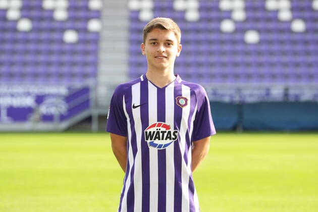 Team presentation Erz Aue Fussball 2 Bundesliga Noah Baumann, FC Erzgebirge Aue 2 Bundesliga, portrait date 2020 2021 , Aue, 22 10 2020, Erzgebirgsstadion, soccer ,