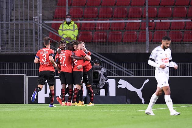 JOIE - EQUIPE DE FOOTBALL DE RENNES FOOTBALL : Rennes vs Angers - Ligue 1 Uber Eats - 23 10 2020 FEP Panoramic 