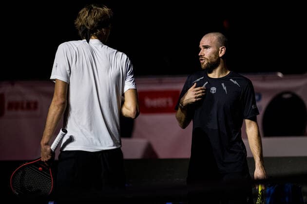 bett1HULKS Championship ATP 250 Cologne, 23 10 2020 Alexander ZVEREV GER and Adrian MANNARINO FRA bett1HULKS Championship ATP 250 on 23 10 2020 in Cologne LANXESSarena , Germany Copyright: xBEAUTIFULxSPORTS Wunderlx